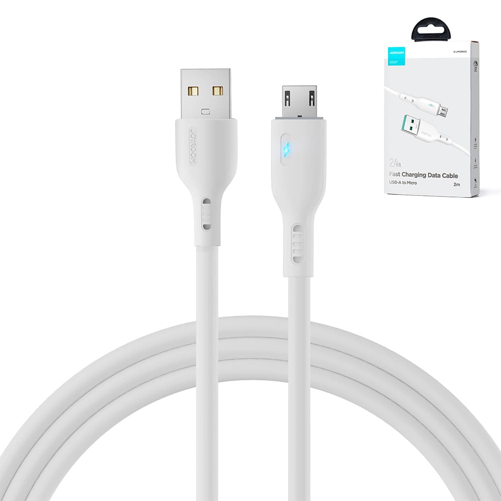 Joyroom Premium A13 USB-A/micro USB kabel 2.4A, 2m - bela 8
