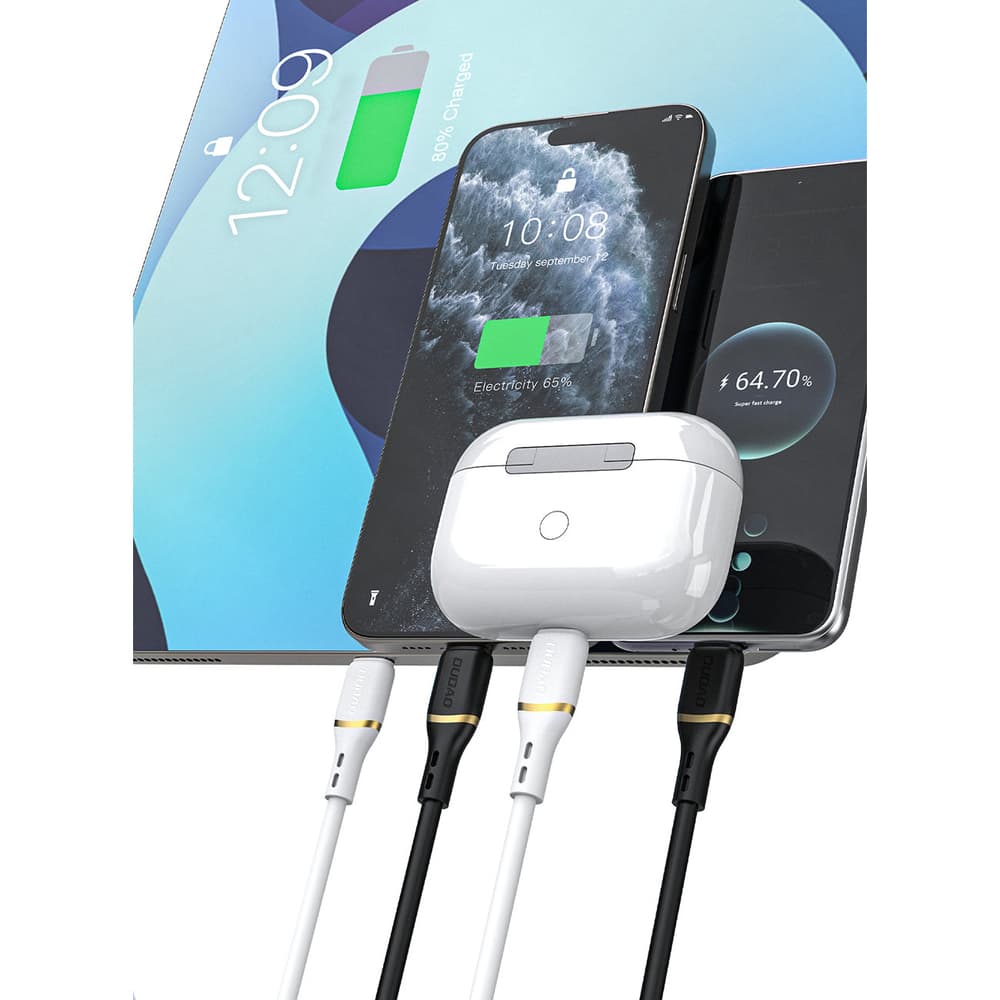 Dudao L25C USB-C na USB-C silikonski kabel 60W 1m - bel 6
