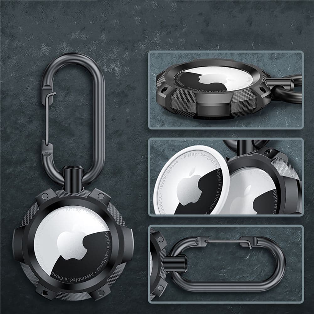 Tech-Protect TPUCarbon etui za Apple AirTag - črn 6