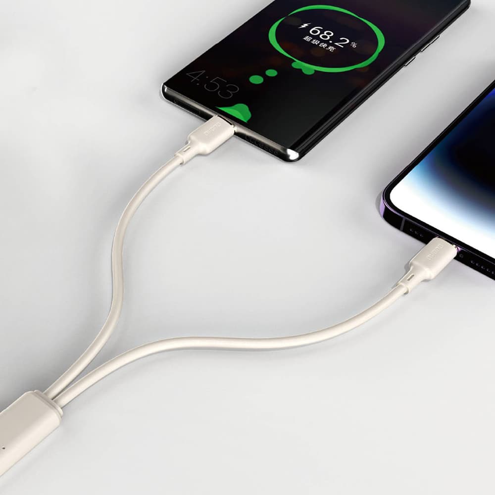 Dudao L7SF kabel USB-C na USB-C / Lightning, 100W, 1.2m, bež 3