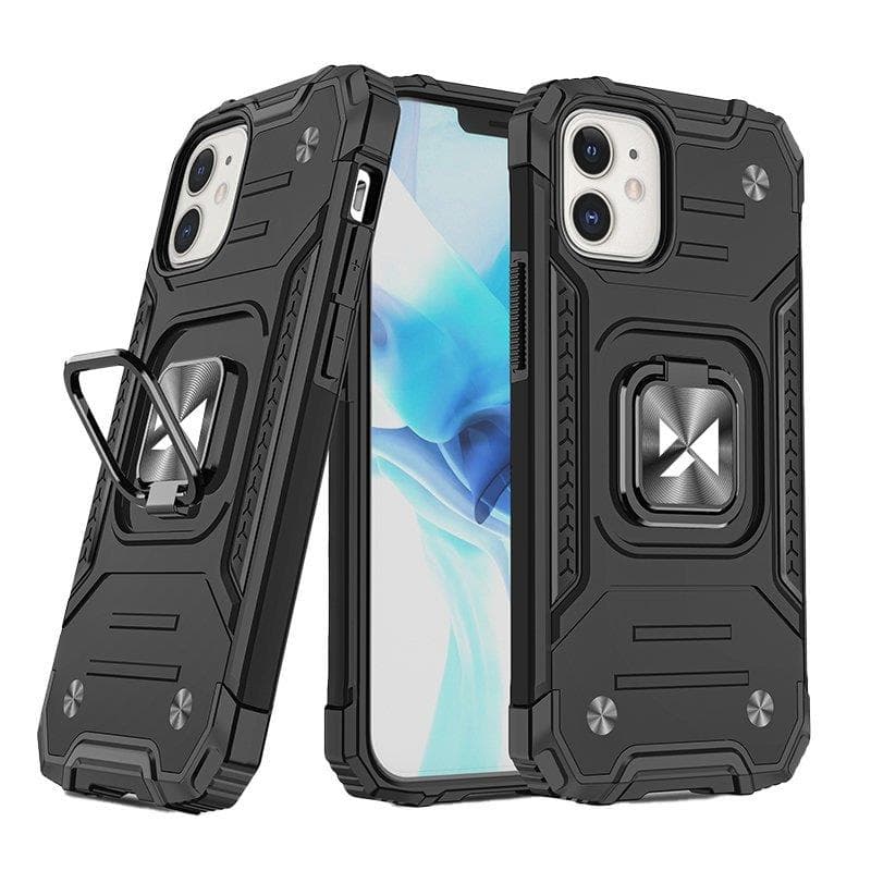 Wozinsky Ring Armor ovitek za iPhone 14 MAX, črn, s stojalom in obročem