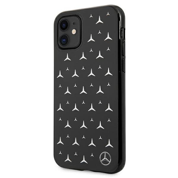 Ovitek Mercedes Silver Stars za iPhone 11 / Xr - črn 2
