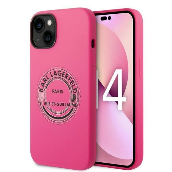 Ovitek Karl Lagerfeld Silicone RSG za iPhone 14 Plus, roza
