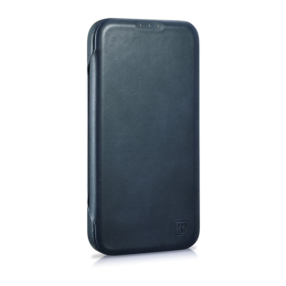 Ovitek iCarer Oil Wax za iPhone 14 Plus, moder 5