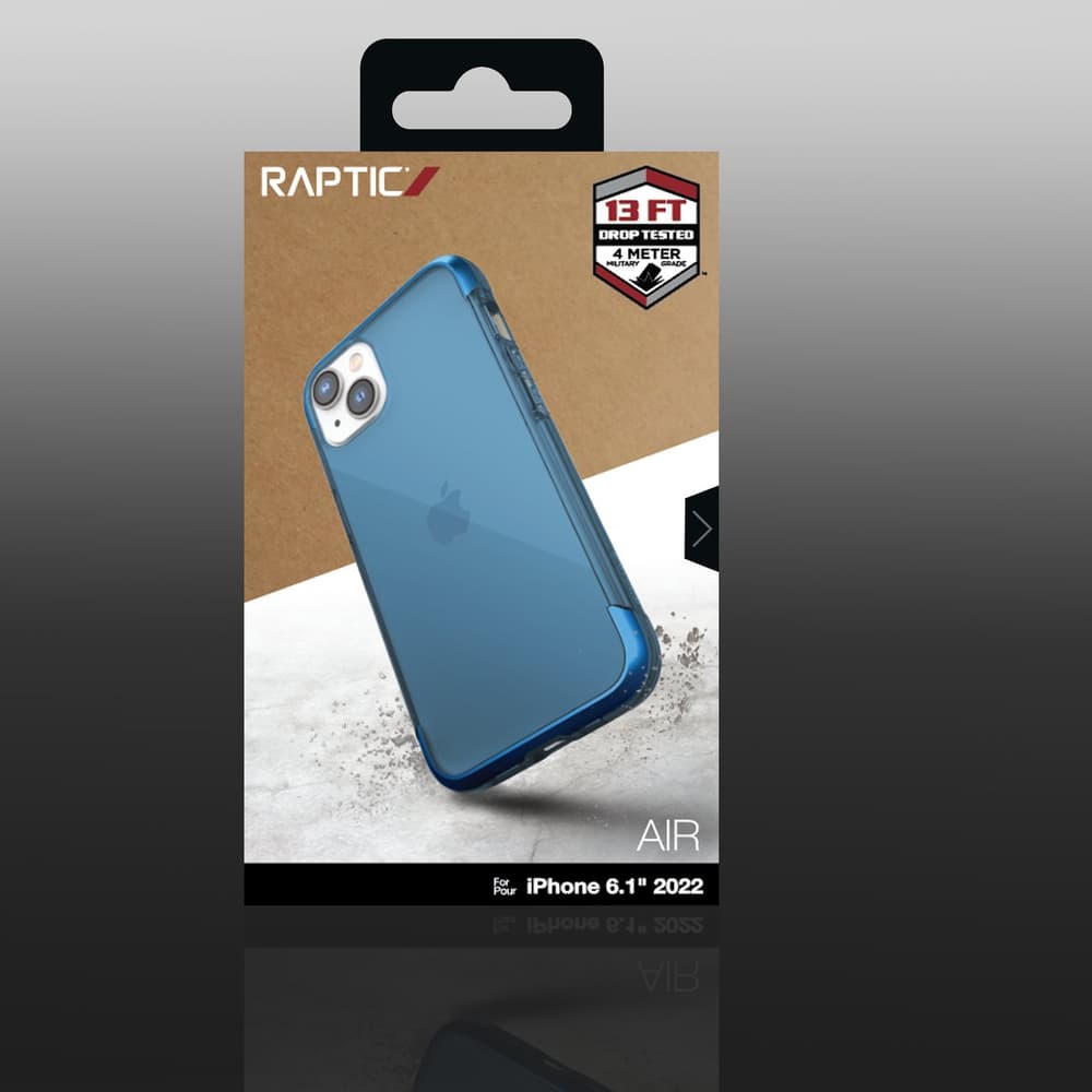 Ovitek Raptic X-Doria Air za iPhone 14, MagSafe, Kovinski elementi, Modra 3