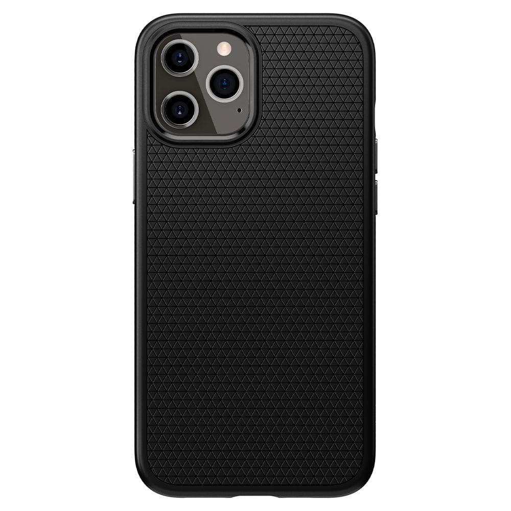 Ovitek Spigen Liquid Air za iPhone 12 / 12 Pro, mat črn 2
