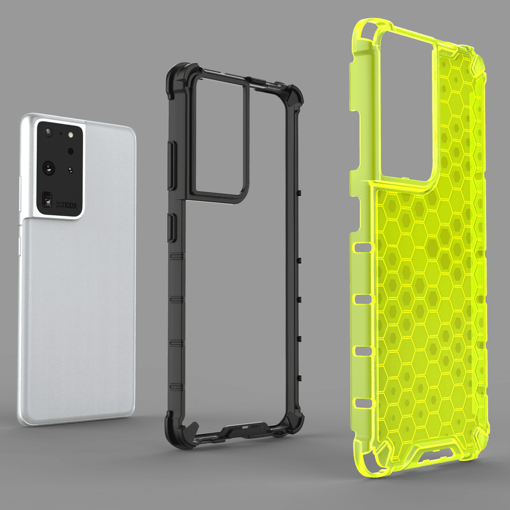 Hurtel Honeycomb ovitek za Samsung Galaxy S22 Ultra - modra 5
