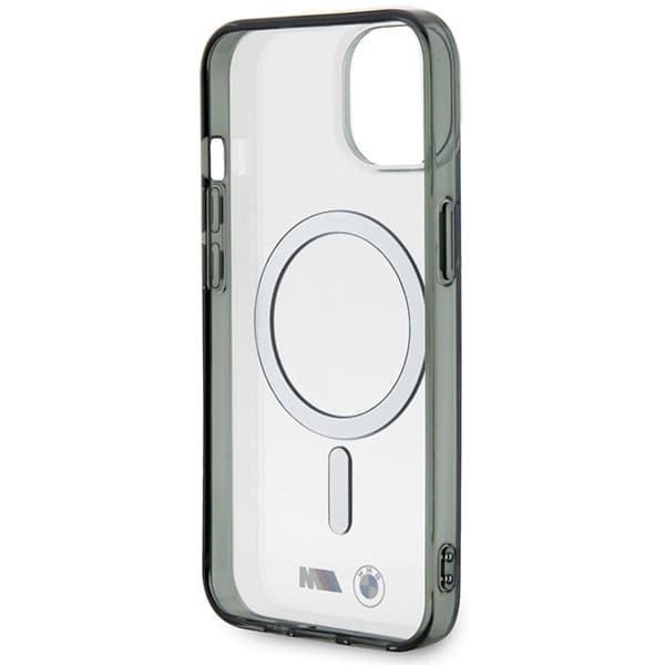 Ovitek BMW Silver Ring MagSafe za iPhone 14 6.1" transparenten 7