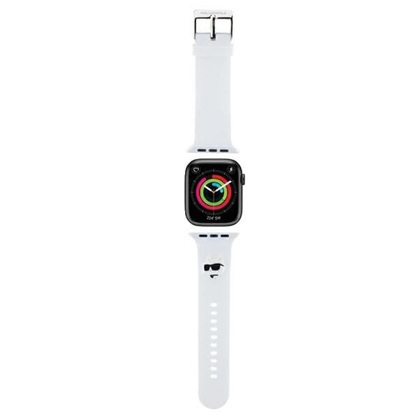 Karl Lagerfeld etui za Apple Watch 42/44/45/49mm - 3D Rubber Choupette Head - bela