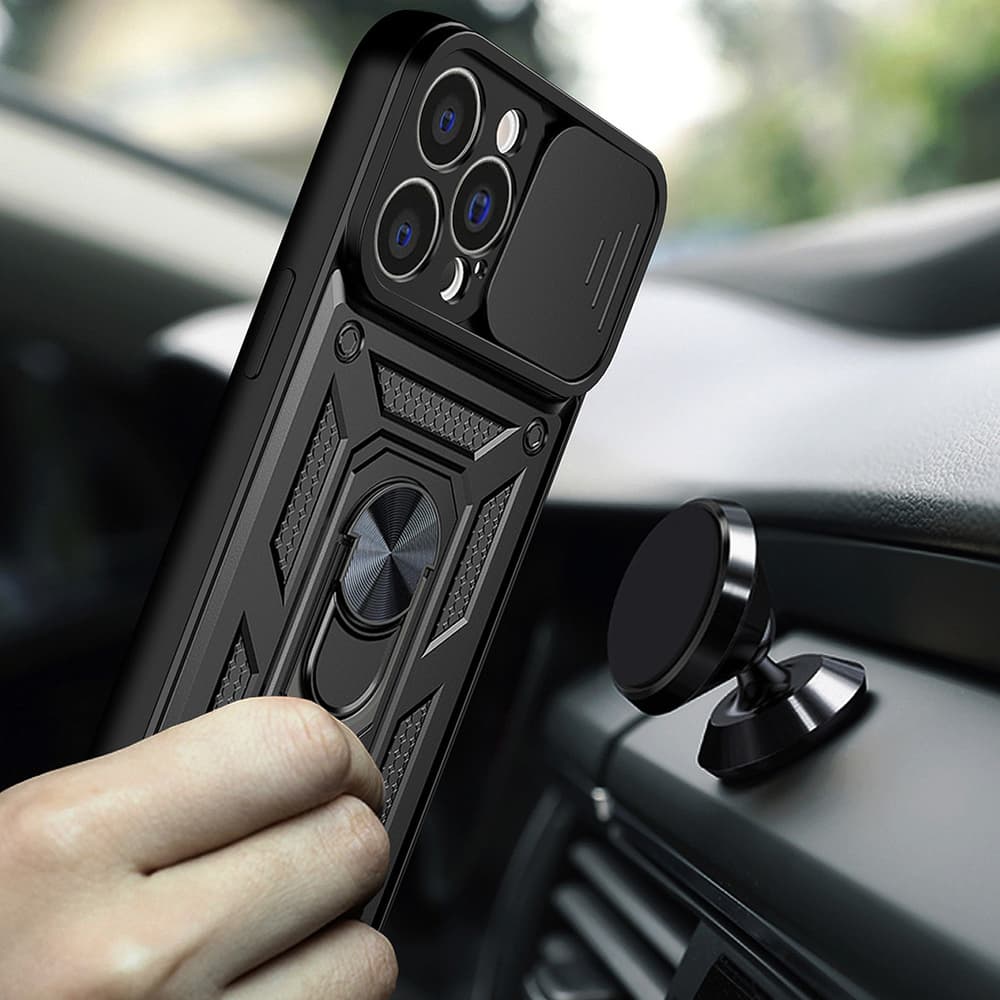 Hybrid Armor Camshield ovitek za Realme 10 Pro, črn 3