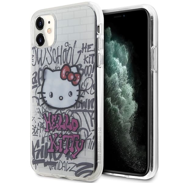 Hello Kitty IML Kitty On Bricks ovitek za iPhone 11 / Xr - bela