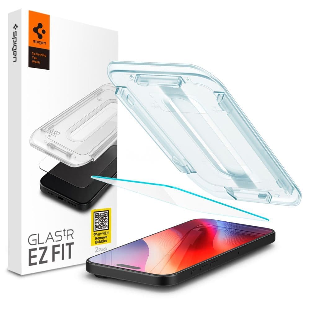 Kaljeno steklo Spigen Glas.tR EZ Fit za iPhone 15 / 16