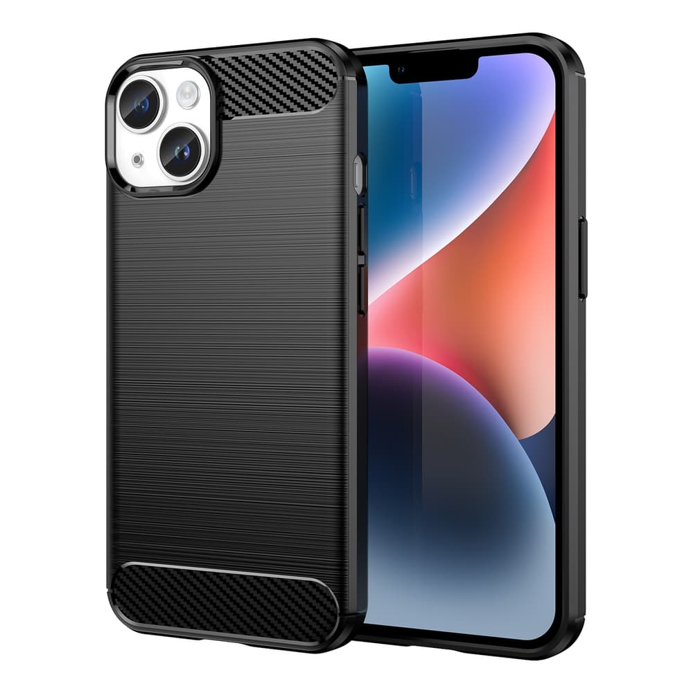 Hurtel Carbon ovitek za iPhone 14 Plus - črn