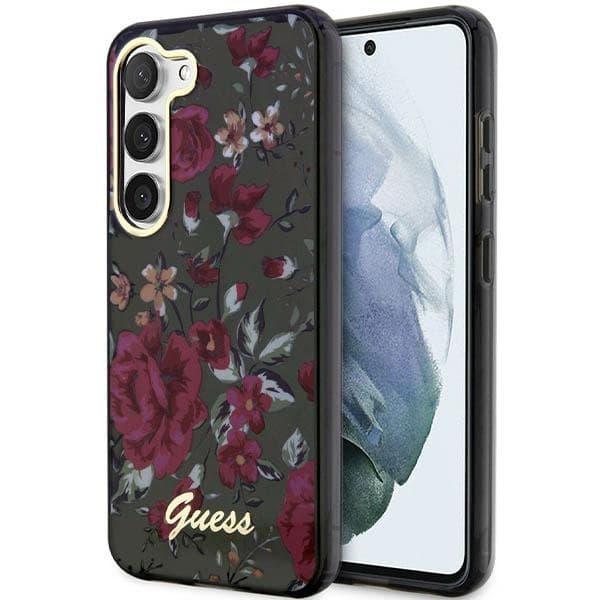 Guess ovitek Flower Collection za Samsung Galaxy S23+ S916, zelena/kaki