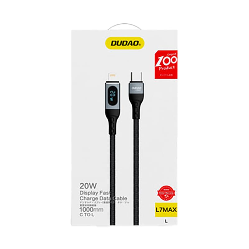 Dudao USB-C - Lightning kabel, PD 20W, 1m, črn 5