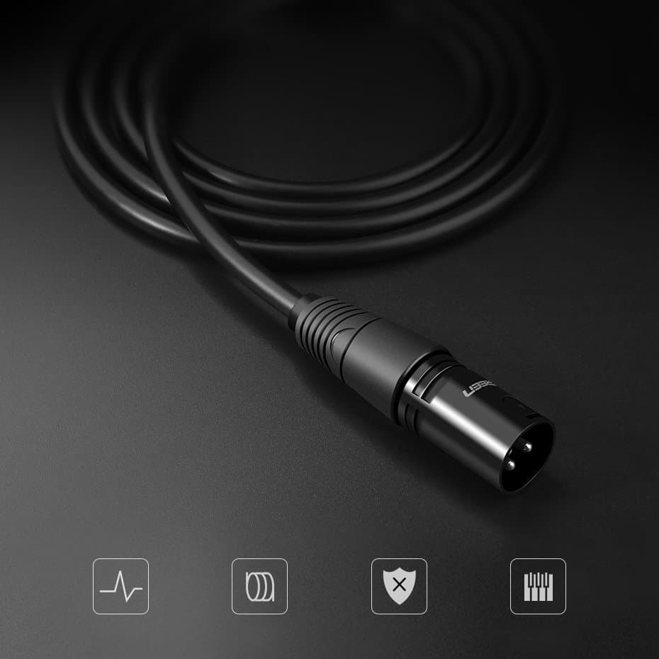 Ugreen AV130 avdio kabel XLR (ženski) - XLR (moški) 2m - črn 5