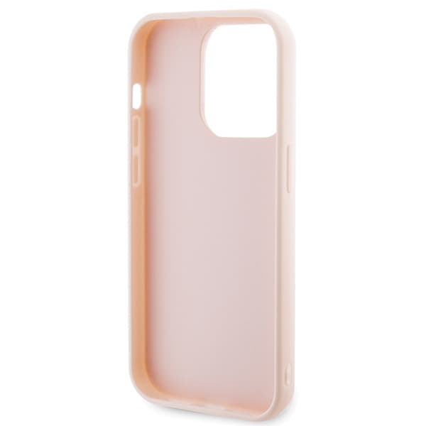Ovitek Karl Lagerfeld 3D Rubber Glitter Logo za iPhone 15 Pro - roza 7