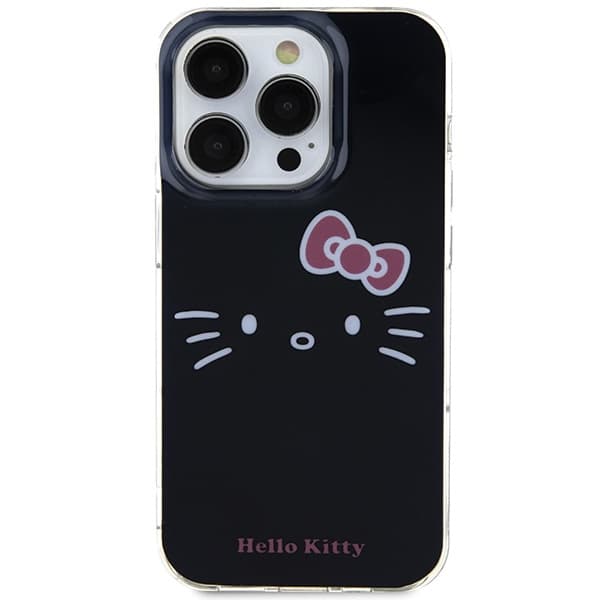 Hello Kitty ovitek IML Kitty Face za iPhone 14 Pro - črna 3