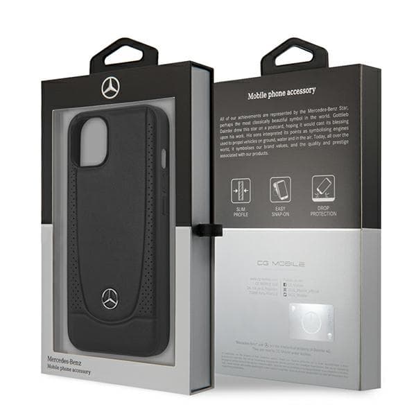 Mercedes Leather Urban ovitek za iPhone 14 Plus, črn 8