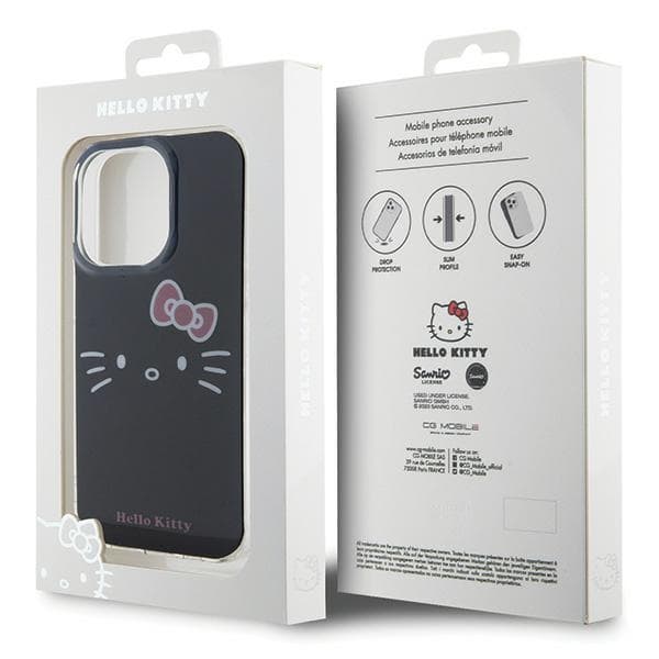 Hello Kitty ovitek IML Kitty Face za iPhone 14 Pro - črna 8