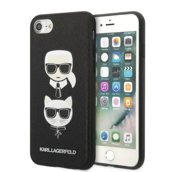 Karl Lagerfeld Saffiano Karl&amp;Choupette Head etui za iPhone 7/8/SE