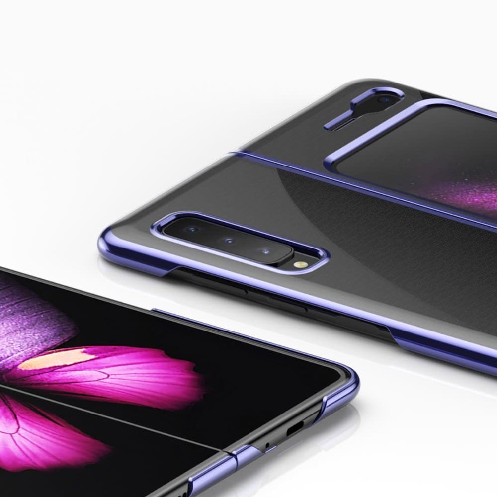 Plating Case elektropletna ovitek za Samsung Galaxy Fold, modra 5