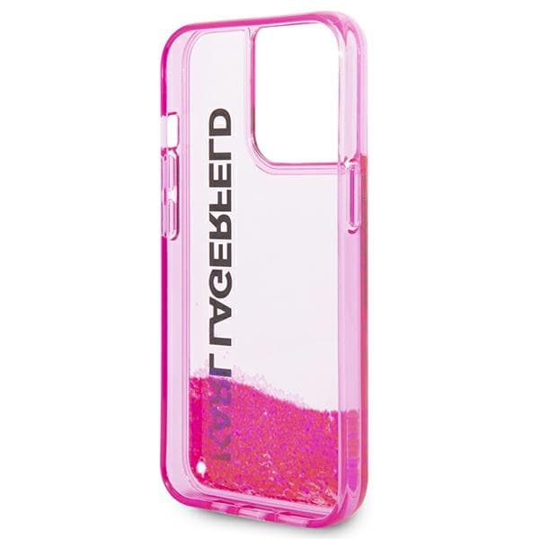 Karl Lagerfeld Liquid Glitter Elong etui za iPhone 14 Pro - roza 7
