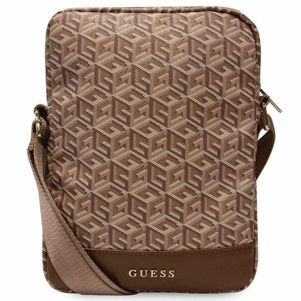 Guess GUTB10HGCFSEW etui za 10" tablico - rjava/rjava GCube Stripe