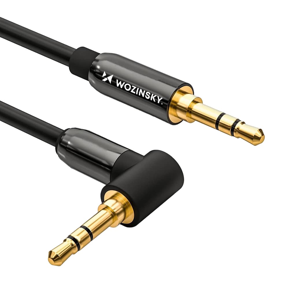 Wozinsky AUX kotni kabel Mini Jack (moški-moški) 2m, črn