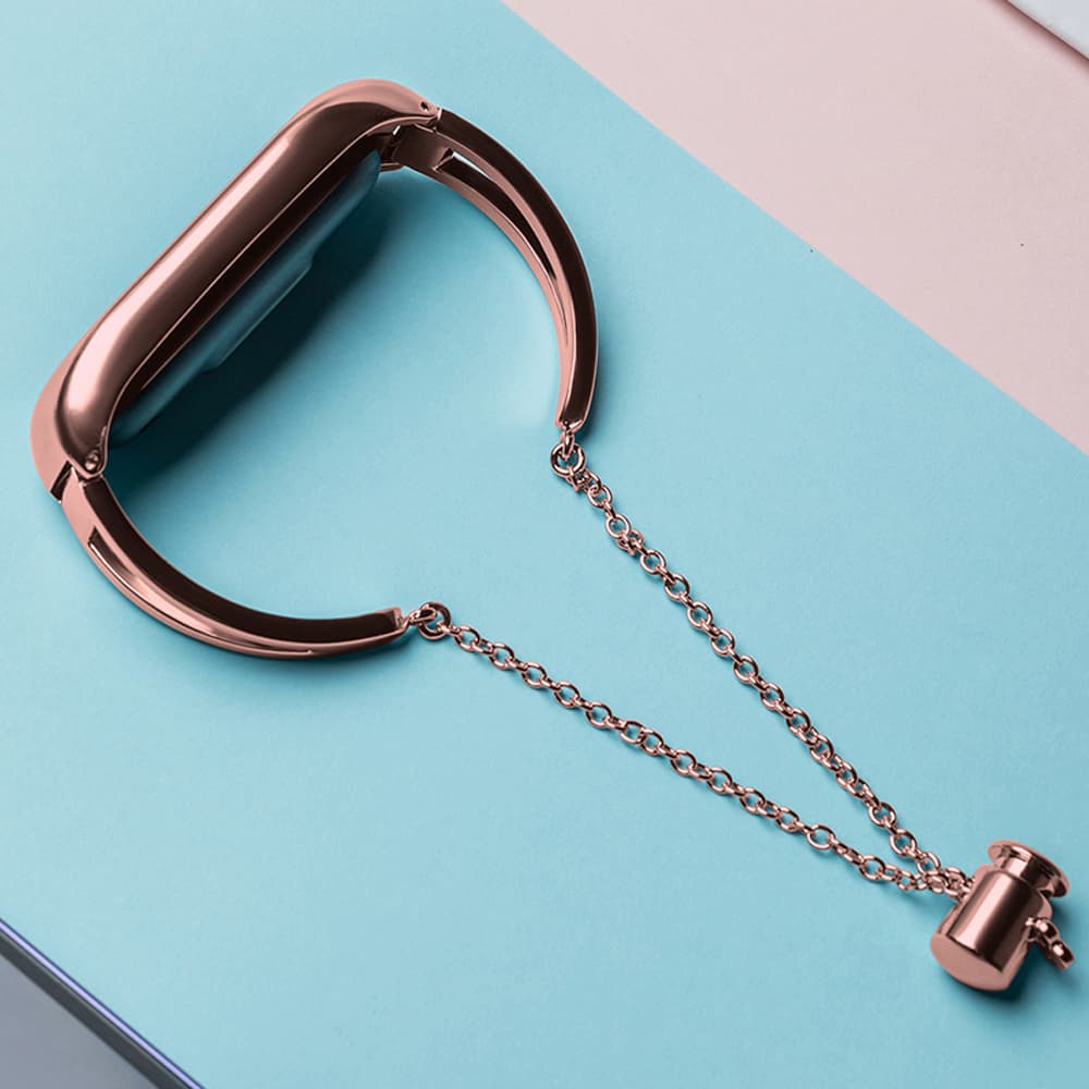 Kovinski pašček za Xiaomi Mi Band 3/4/5/6, roza zlata 5