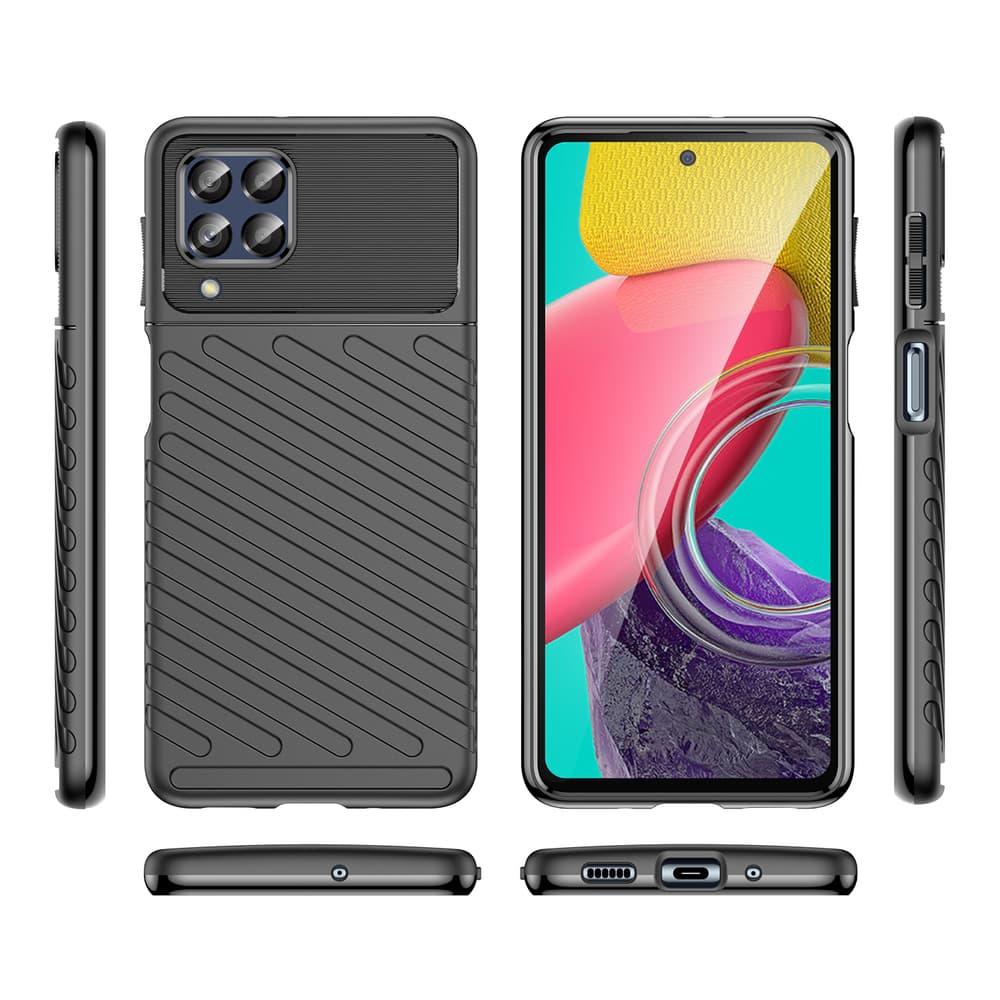 Thunder Case ojačano ovitek za Samsung Galaxy M53 5G, črn 7