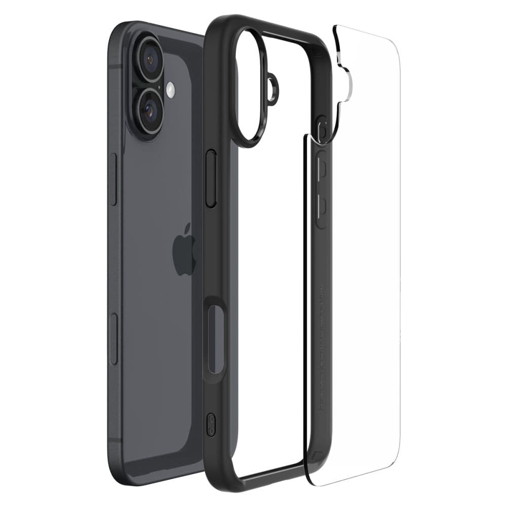 Spigen Ultra Hybrid etui za iPhone 16 - Mat črna 8