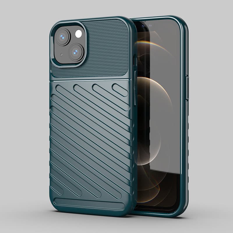 Thunder Case Fleksibilna TPU ovitek za iPhone 13 mini - Zelena 2