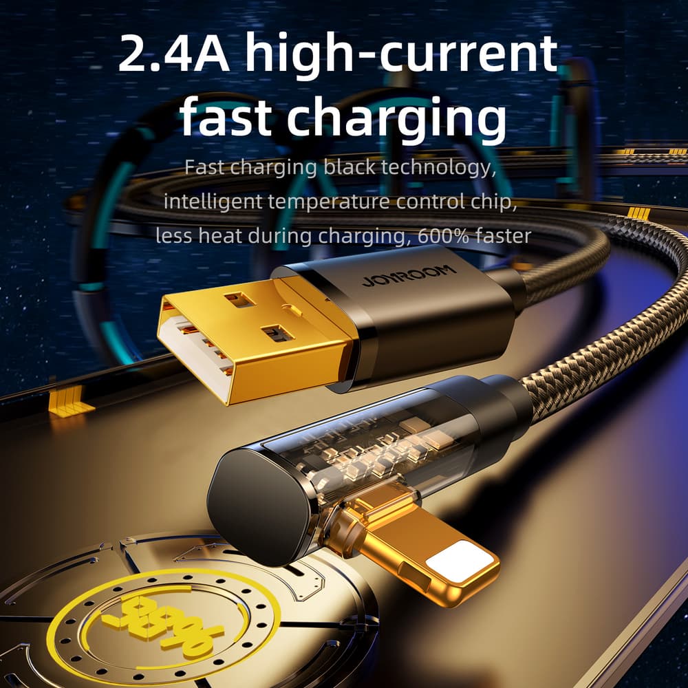 Joyroom Gaming kabel Lightning (kotni) / USB-A 2.4A, 1.2 m - modra 4
