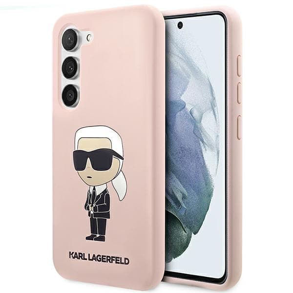 Karl Lagerfeld ovitek za Samsung S23+ Silicone Ikonik Karl, roza