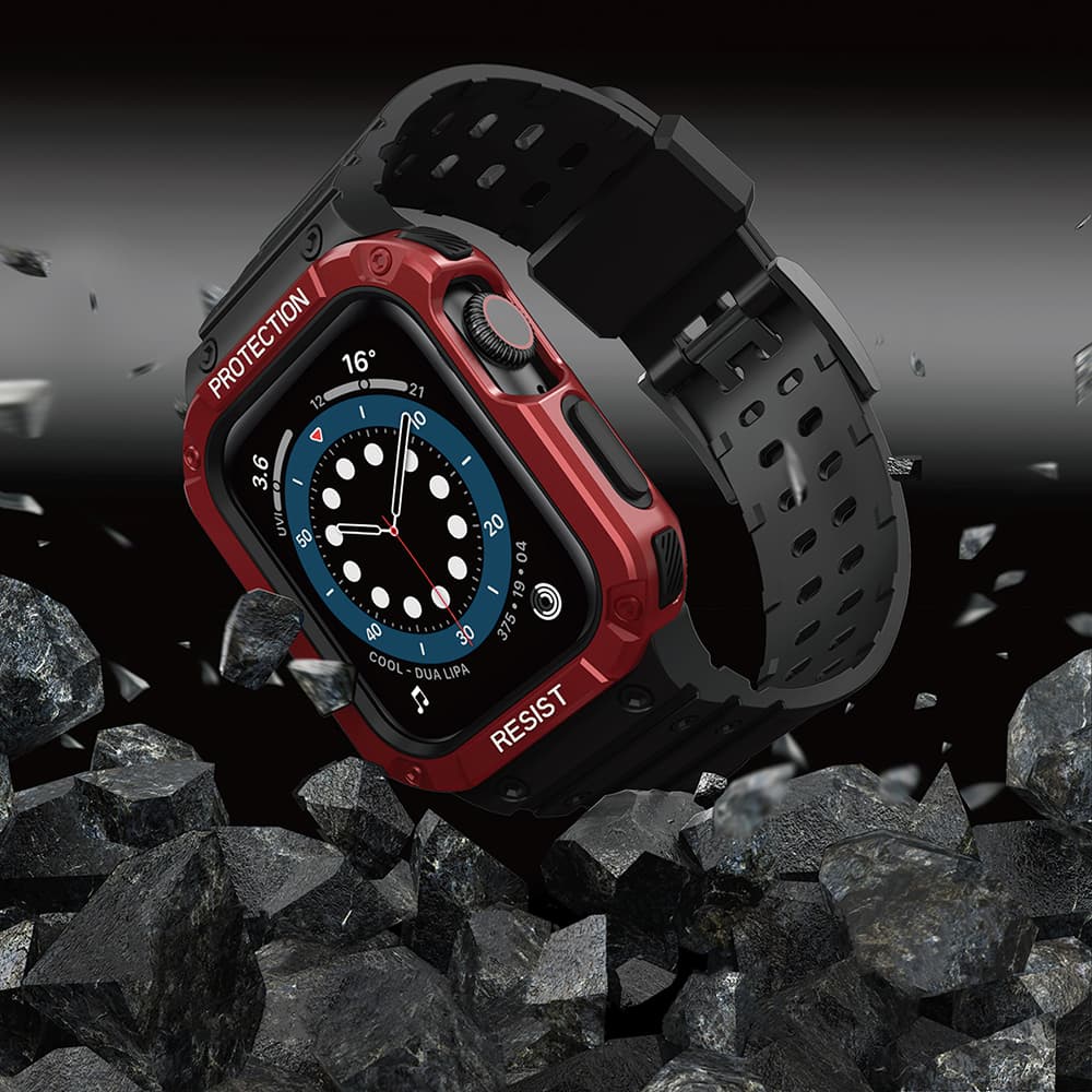 Hurtel Protect Strap Band za Apple Watch 38/40/41mm, črna, rdeča 6