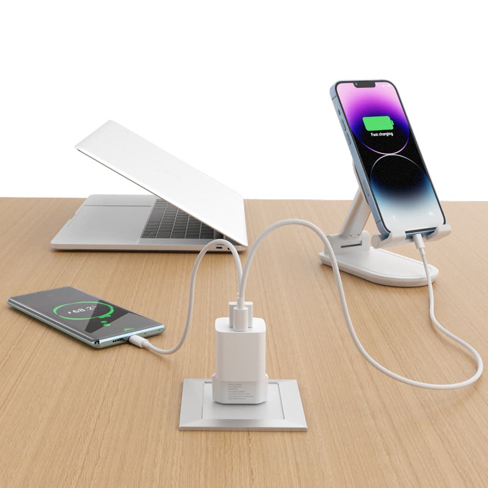 Wozinsky CMWCW 20W USB-C / USB-A zidni polnilnik – bel 7