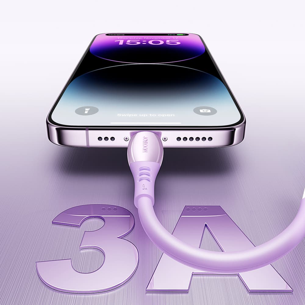 Joyroom S-A59 Vibrant 3A kabel USB-A na Lightning, 1.2m - vijoličen 7