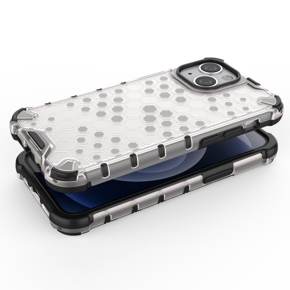 Hurtel Honeycomb ovitek z TPU odbijačem za iPhone 13 mini - rdeča 4