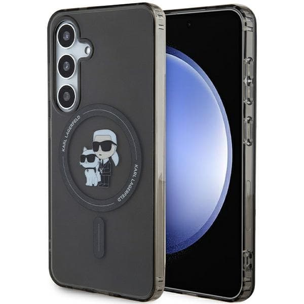 Karl Lagerfeld Ovitek IML Karl&Choupette MagSafe za Samsung Galaxy S24, črn