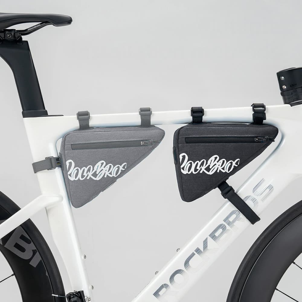 Rockbros G001 trikotna torba za okvir 0,8L - črna 6