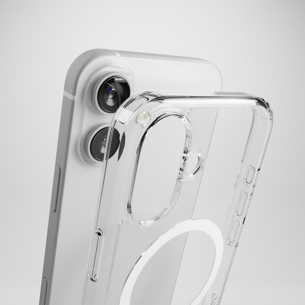 Puro Impact Clear D3O MagSafe silikonski ovitek za iPhone 16 - Prozoren 6