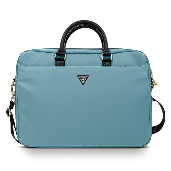 Torba Guess Nylon Triangle Logo za 16" prenosnik - modra