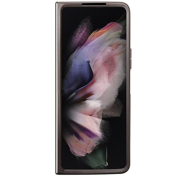 Ovitek Guess Leather 4G Triangle Strass za Samsung Galaxy Z Fold 5 - rjava 4