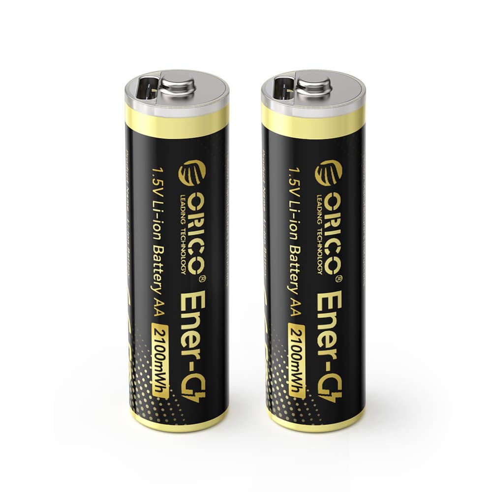 Orico Ener-G EG5C AA polnilna baterija, 1.5V, 2100mWh, USB-C, 2 kosa