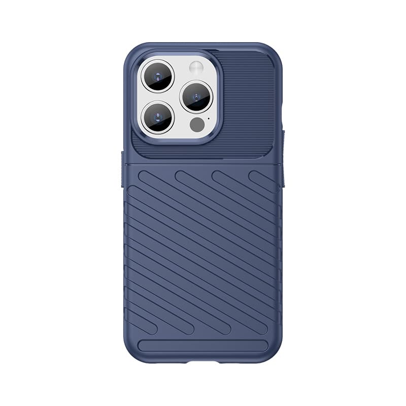Oklepljen ovitek za iPhone 15 Pro Hurtel Thunder Case - moder