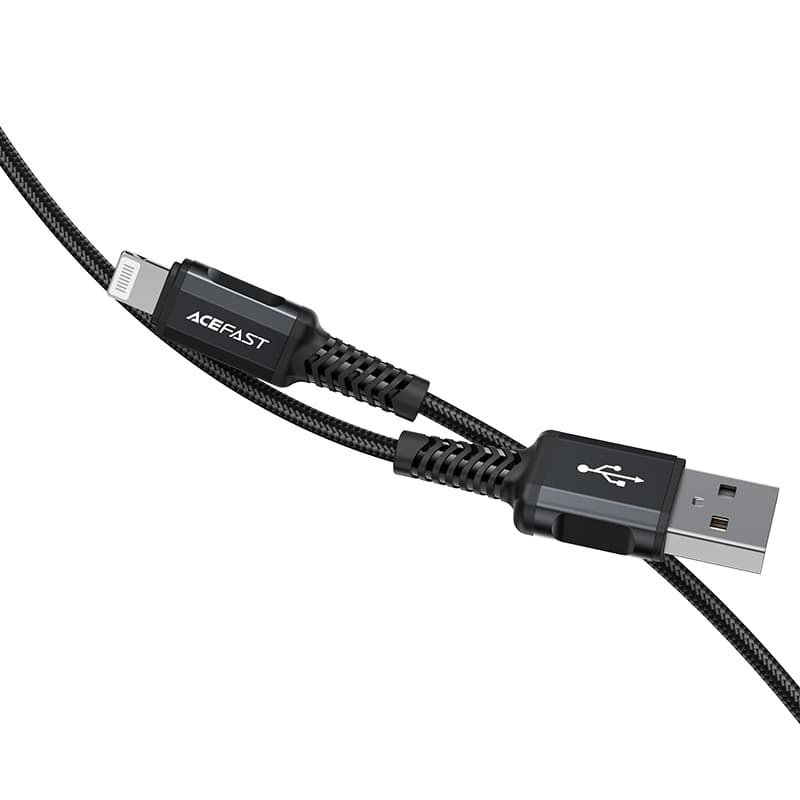 Acefast USB v Lightning kabel 1.8m, 2.4A, črn (C4-02 A) 4