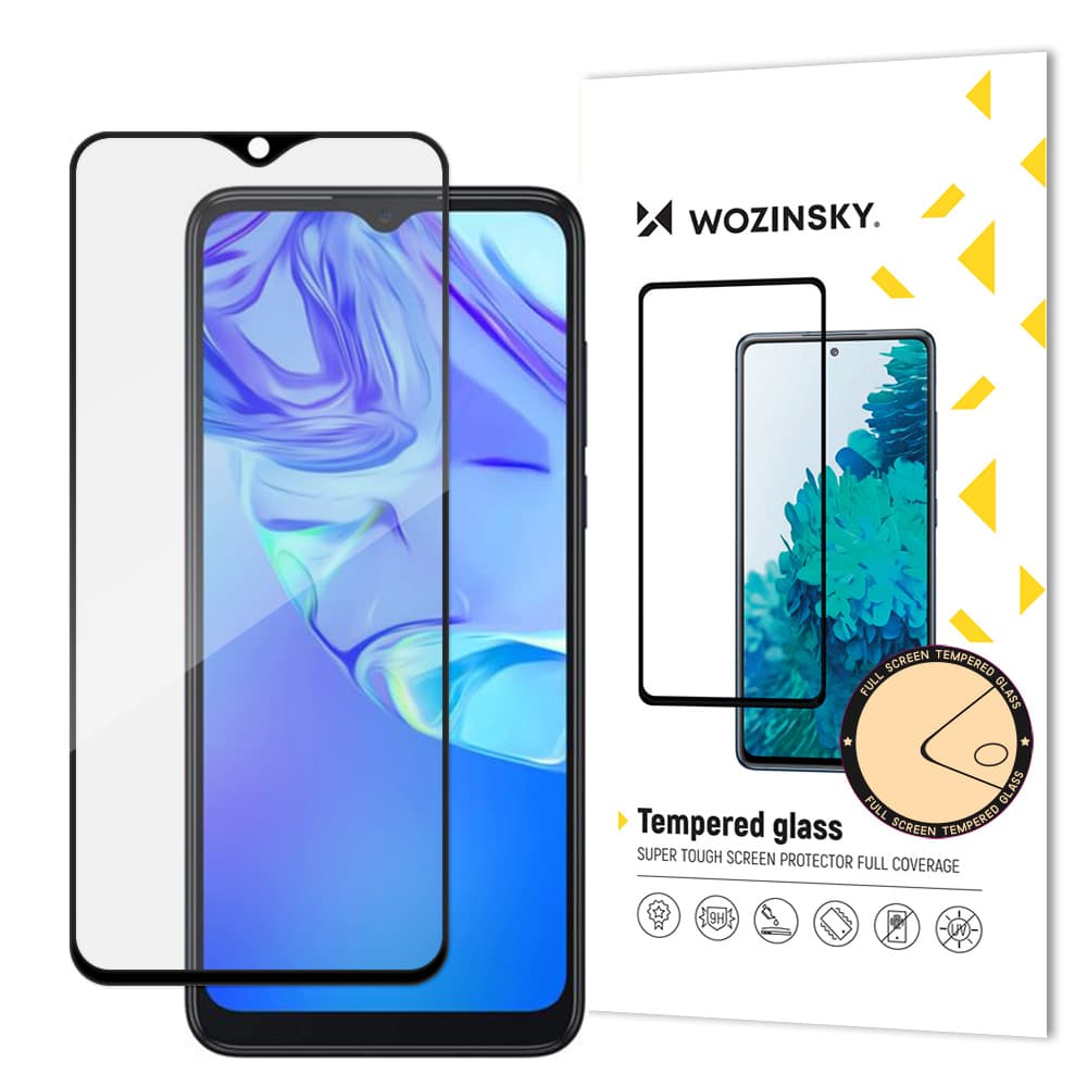 Wozinsky Full Glue kaljeno steklo za TCL 305, črno