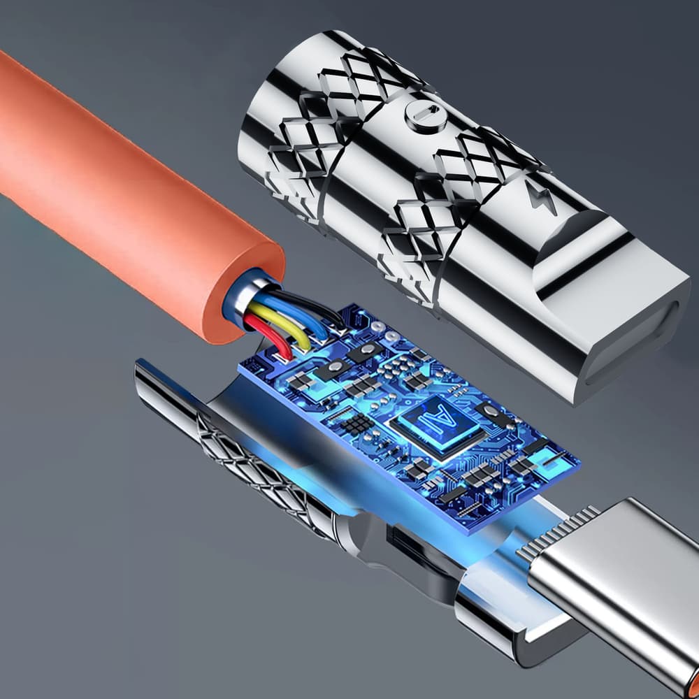 Dudao L24CL USB-C - Lightning Kotni Kabel 30W 1m - Oranžen 3
