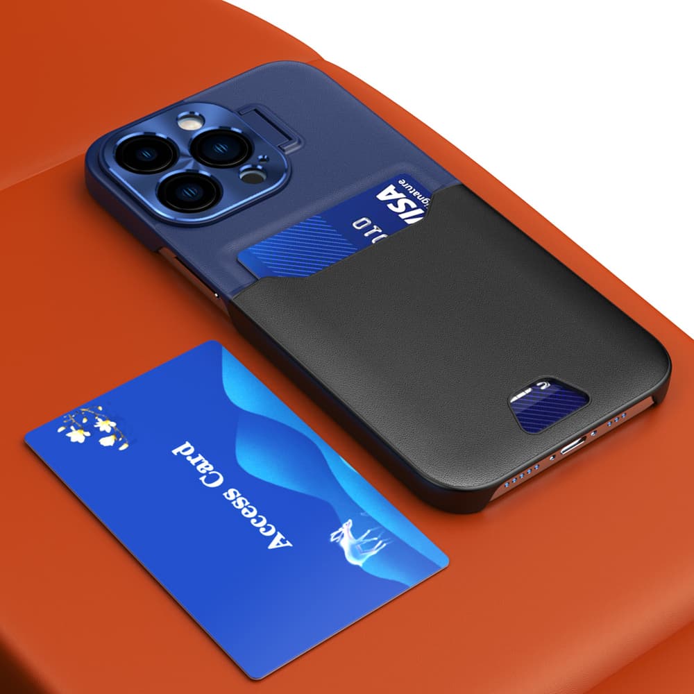 Hurtel ovitek z oporo za iPhone 14 Pro, modra 7